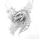 butte tattoo design idea