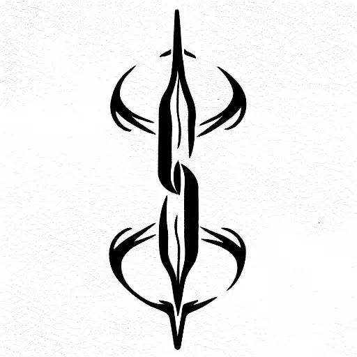 Trident tattoo design idea