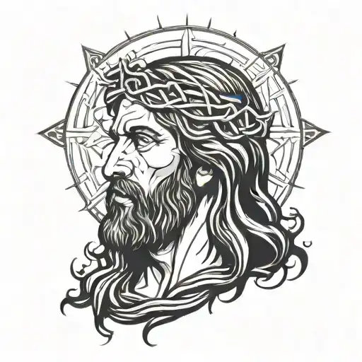Jesus Christ tattoo design idea