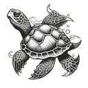 sea turtle tattoo design idea