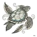sea turtle tattoo design idea