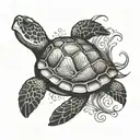 sea turtle tattoo design idea