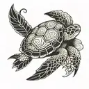 sea turtle tattoo design idea