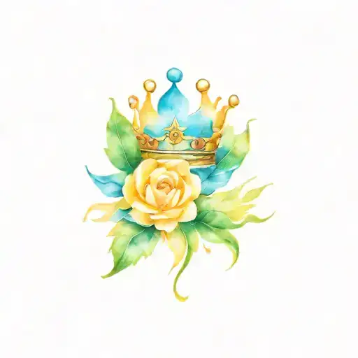 caesar crown tattoo design idea