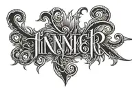 sinner written tattoo design idea