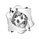 racing poker chips and black jack  tattoo design idea