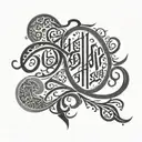 Arabic calligraphy tattoo design idea