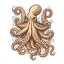 majestic octopus tentacles tattoo design idea