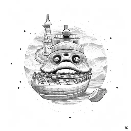 tugboat tattoo design idea