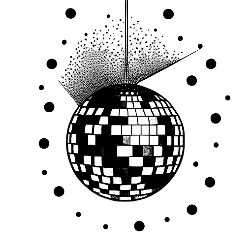 disco ball tattoo design idea