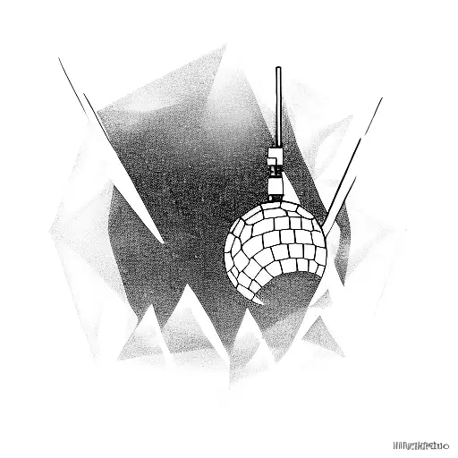 disco ball tattoo design idea