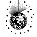 disco ball tattoo design idea