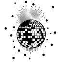 disco ball tattoo design idea