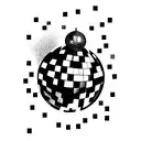 disco ball tattoo design idea