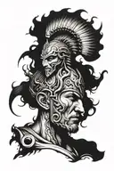ares god of war kılıç medusa head tattoo design idea