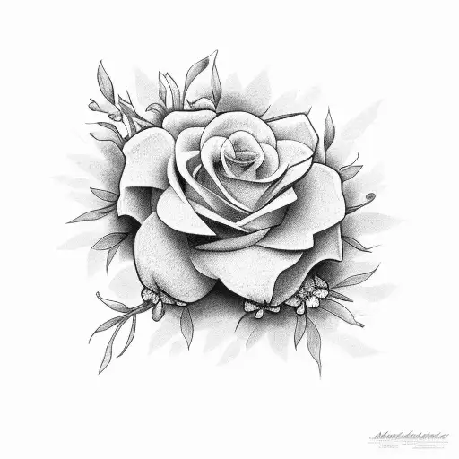 text name michelle with flowers  tattoo design idea