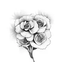 text name michelle with flowers  tattoo design idea