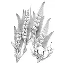 Foxgloves and Lupins tattoo design idea