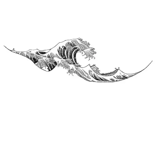 the great wave of japan tattoo design idea