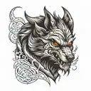 werewolf tattoo design idea