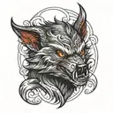 werewolf tattoo design idea
