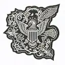 Army Patch  tattoo design idea