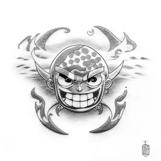 jinbei one piece tattoo design idea