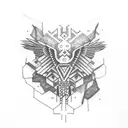 raven Inca tribe tattoo design idea