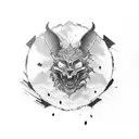 Dad and san tattoo design idea