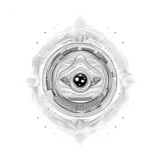 black hole tattoo design idea