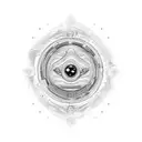 black hole tattoo design idea