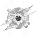 black hole tattoo design idea