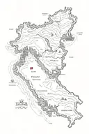 IRANS MAP THAT IS DRAWN WITH COPMASS  tattoo design idea