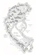 IRANS MAP THAT IS DRAWN WITH COPMASS  tattoo design idea