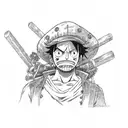 strawhat luffy tattoo design idea