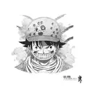 strawhat luffy tattoo design idea