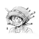 strawhat luffy tattoo design idea