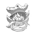 strawhat luffy tattoo design idea