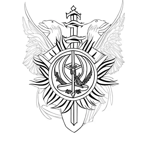 psalm 18 shield shoulder tattoo design idea