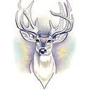 whitetail deer tattoo design idea