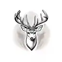 whitetail deer tattoo design idea