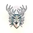 whitetail deer tattoo design idea
