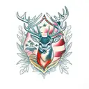 whitetail deer tattoo design idea