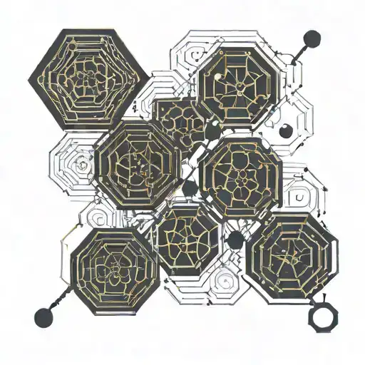 Anxiety oxytocin molecule tattoo design idea