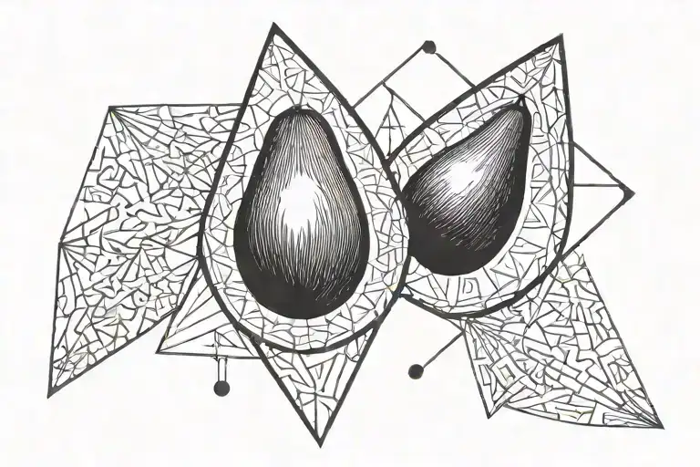 avocado tattoo design idea