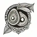 avocado tattoo design idea