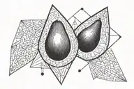 avocado tattoo design idea