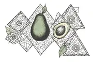 avocado tattoo design idea