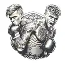 Mr.Beast boxing Jake Paul  tattoo design idea