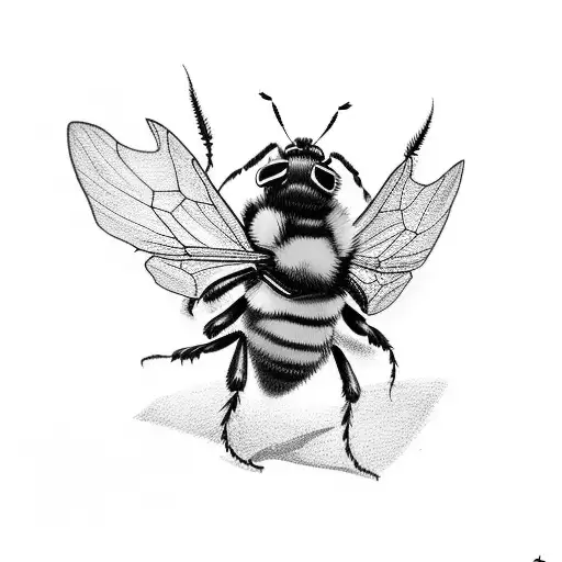 bumblebee from the side tattoo design idea